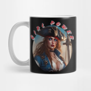 Girl power, blue eyed pirate lady Mug